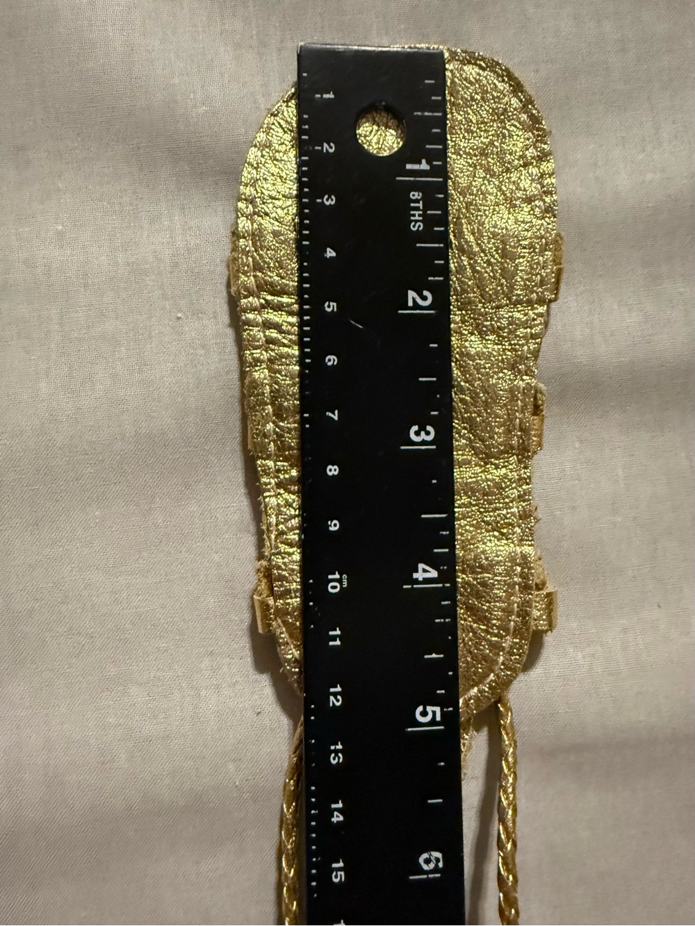 Soft Sole Gold Braided Leather Gladiator Barefoot Sandal Baby Sz 5 🛍️2/$10•3/$12 - Picture 4 of 9